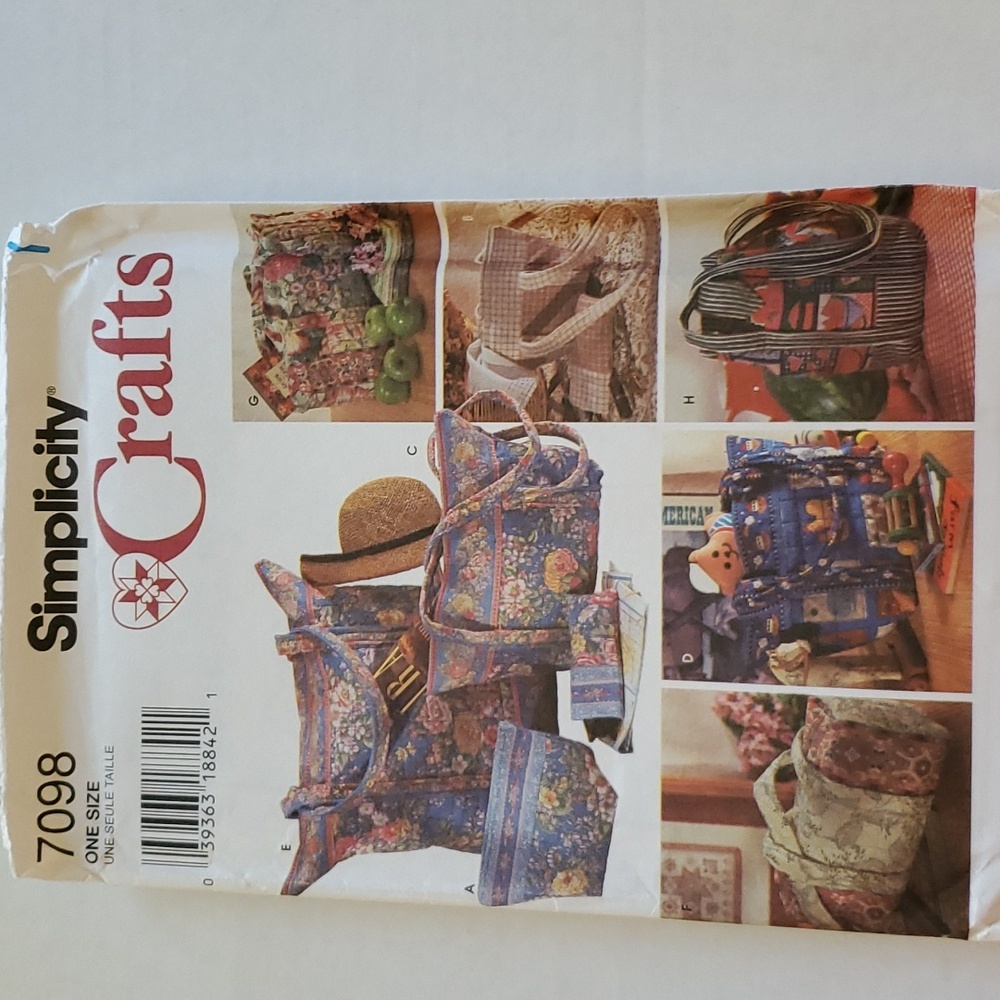 Vintage - Simplicity 7098 Sewing Patterns - Various Bags